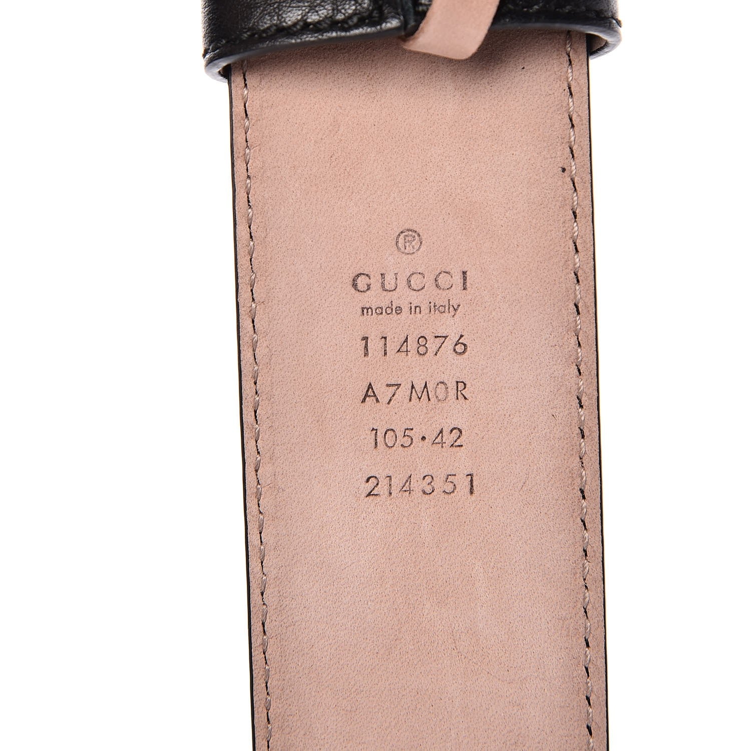 Gucci Calfskin Interlocking G 40mm Belt 105 42 Black 6 of 7