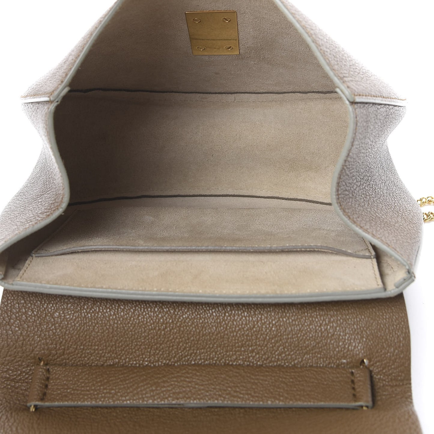 Grained Lambskin Drew Shoulder Bag Woody Khaki