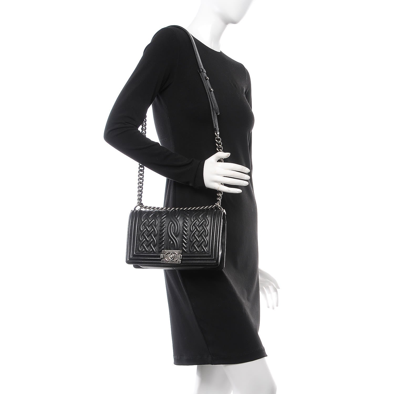 Chanel Lambskin Medium Celtic Boy Flap Black 2 of 6