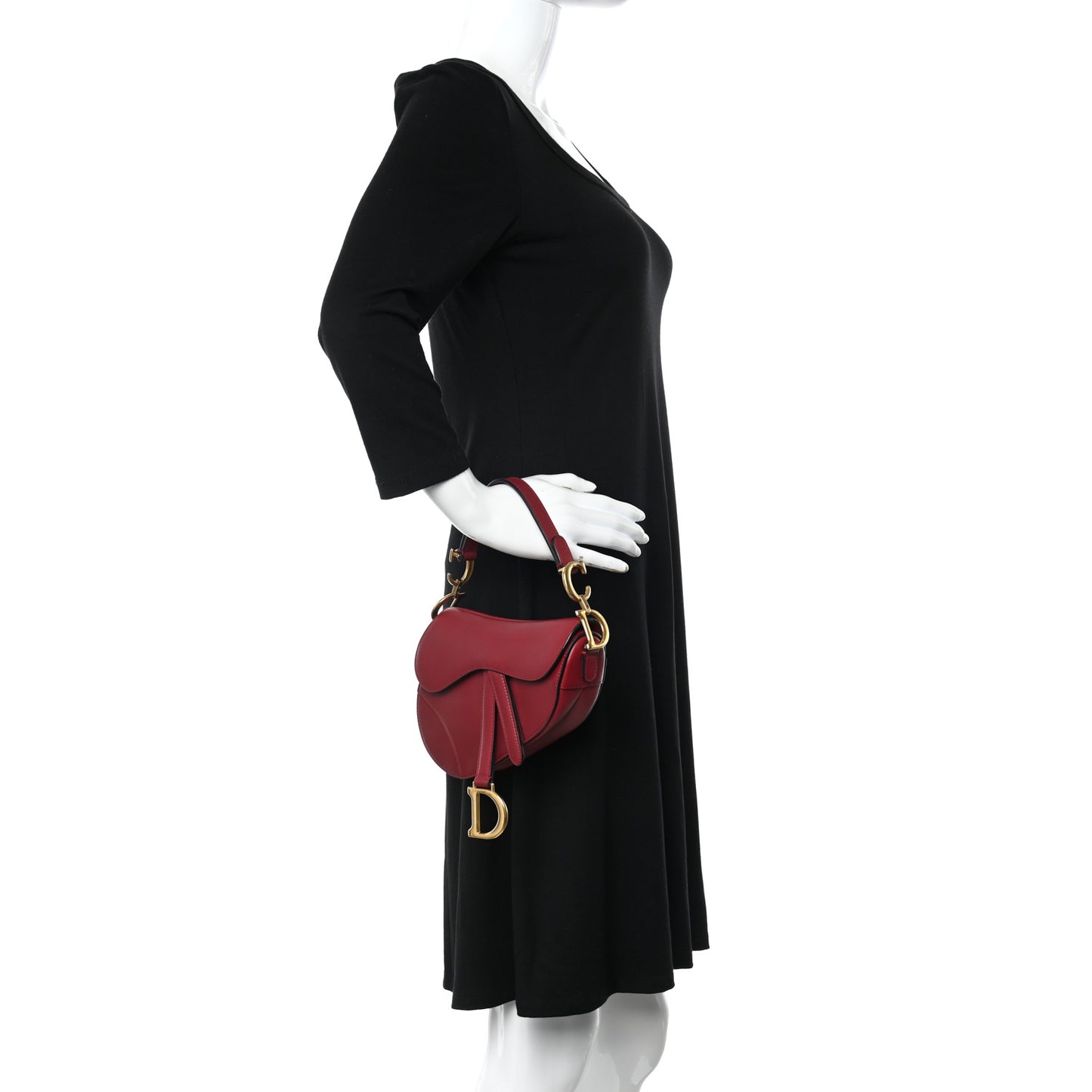 Calfskin Mini Saddle Bag Scarlet