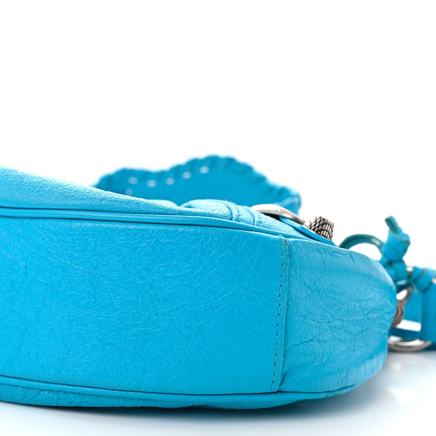 Agneau Arena Le Cagole Shoulder Bag XS Cyan