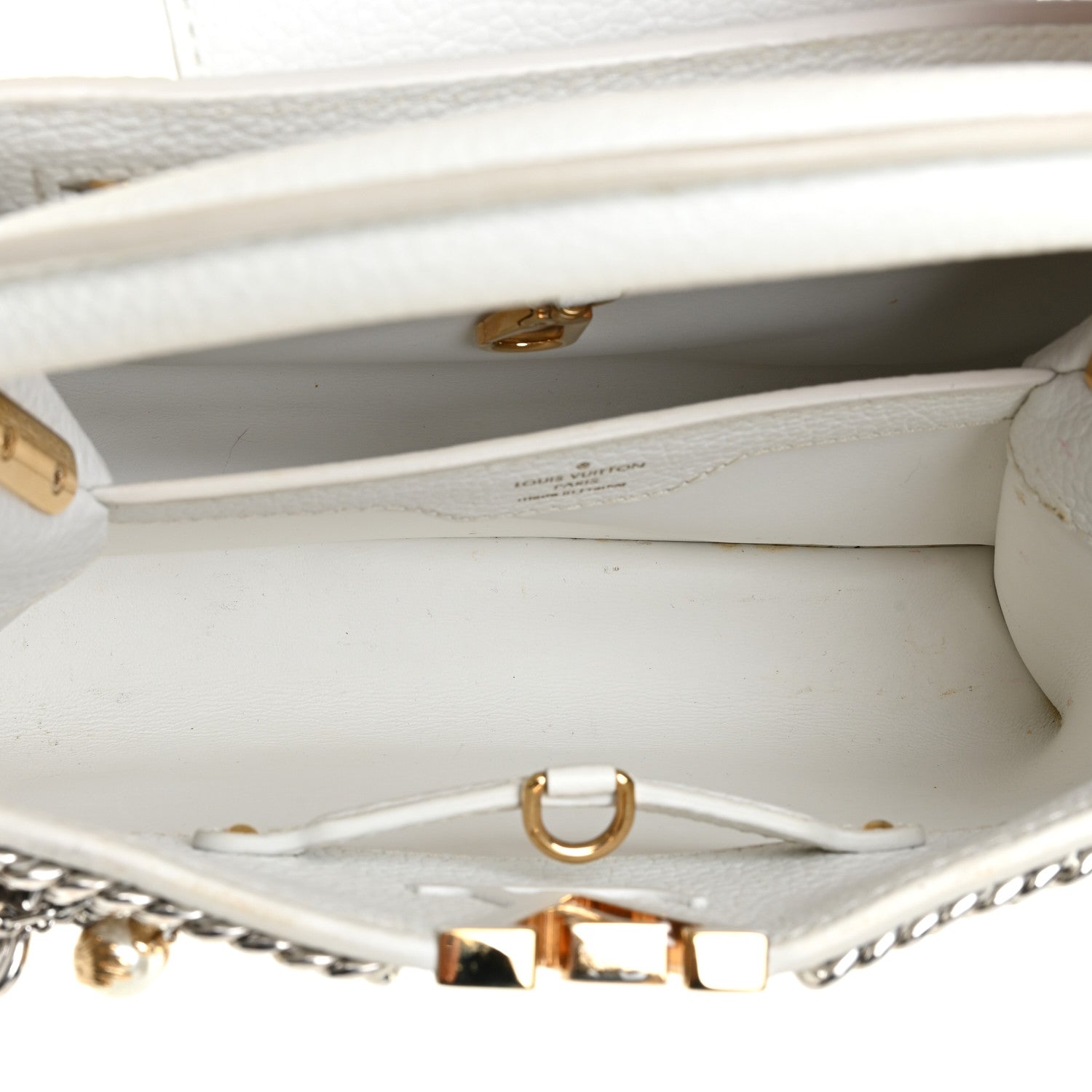 Louis Vuitton Taurillon Capucines BB White 5 of 11