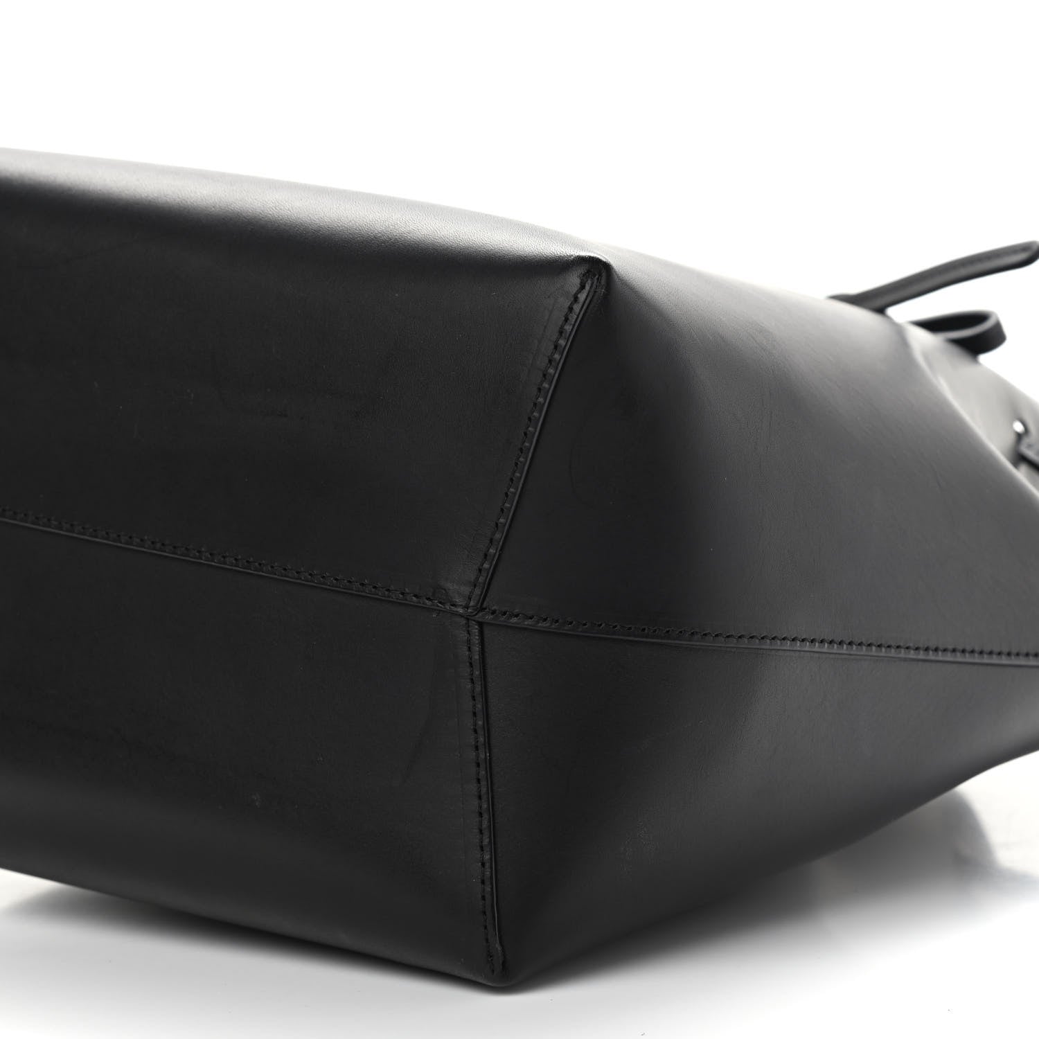 Mansur Gavriel Vegetable Tanned Calfskin Bucket Bag Black Flamma 10 of 11