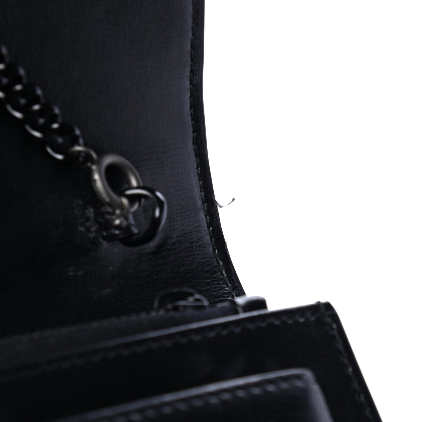 Calfskin Monogram Sunset Chain Wallet Black