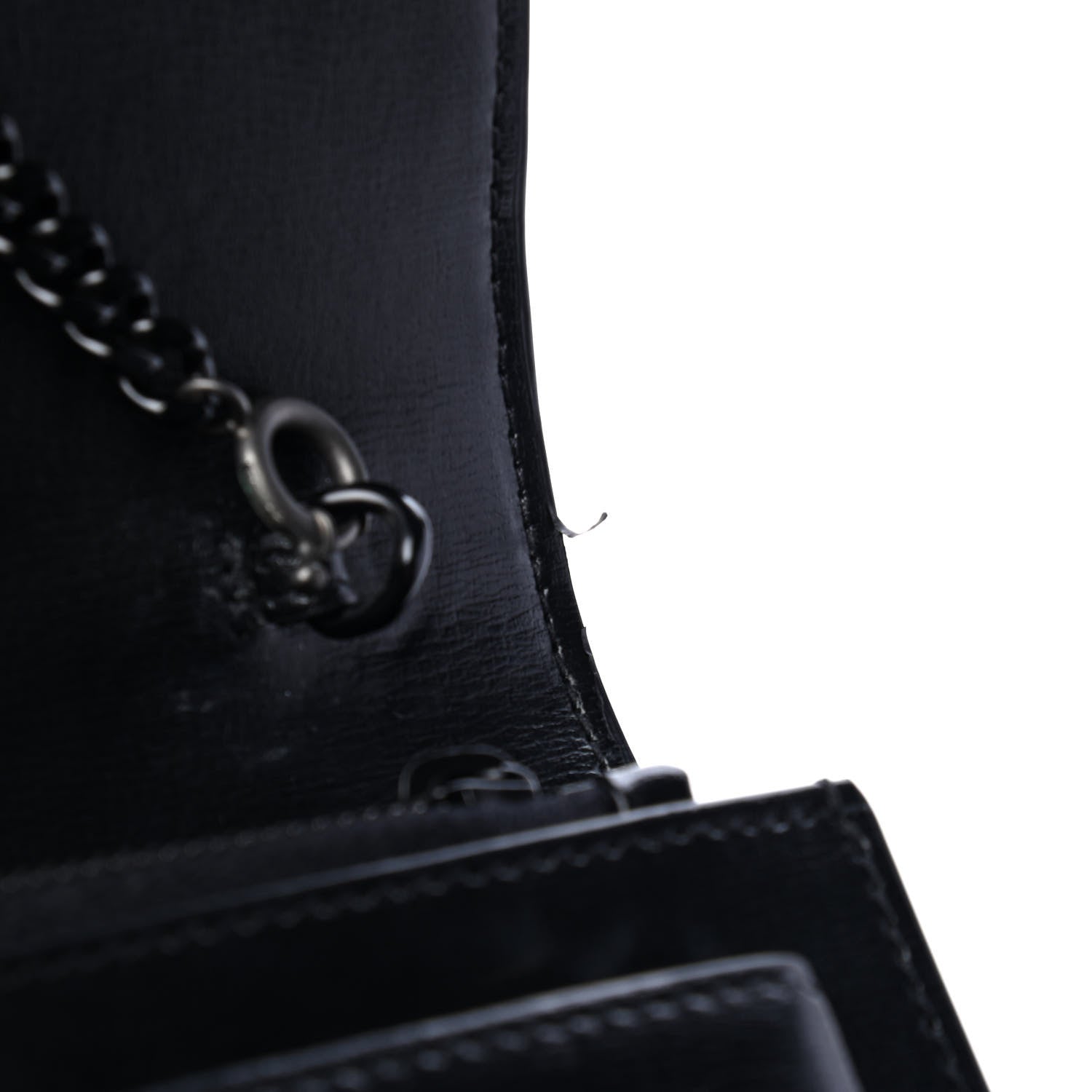 Saint Laurent Calfskin Monogram Sunset Chain Wallet Black 5 of 5