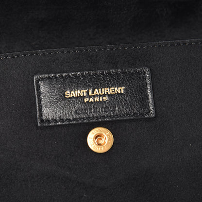 Saint Laurent Lambskin Star Printed Teddy Drawstring Bag White 9 of 11