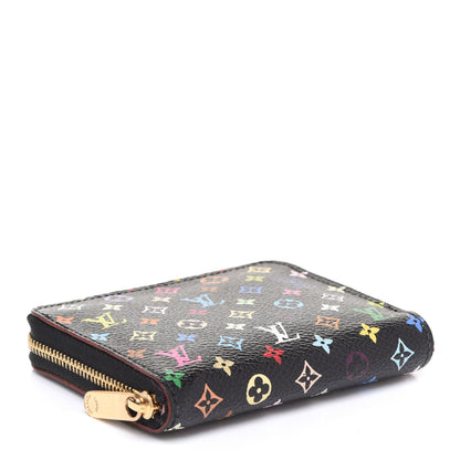 Louis Vuitton Monogram Multicolor Zippy Coin Purse Black Violet 4 of 8