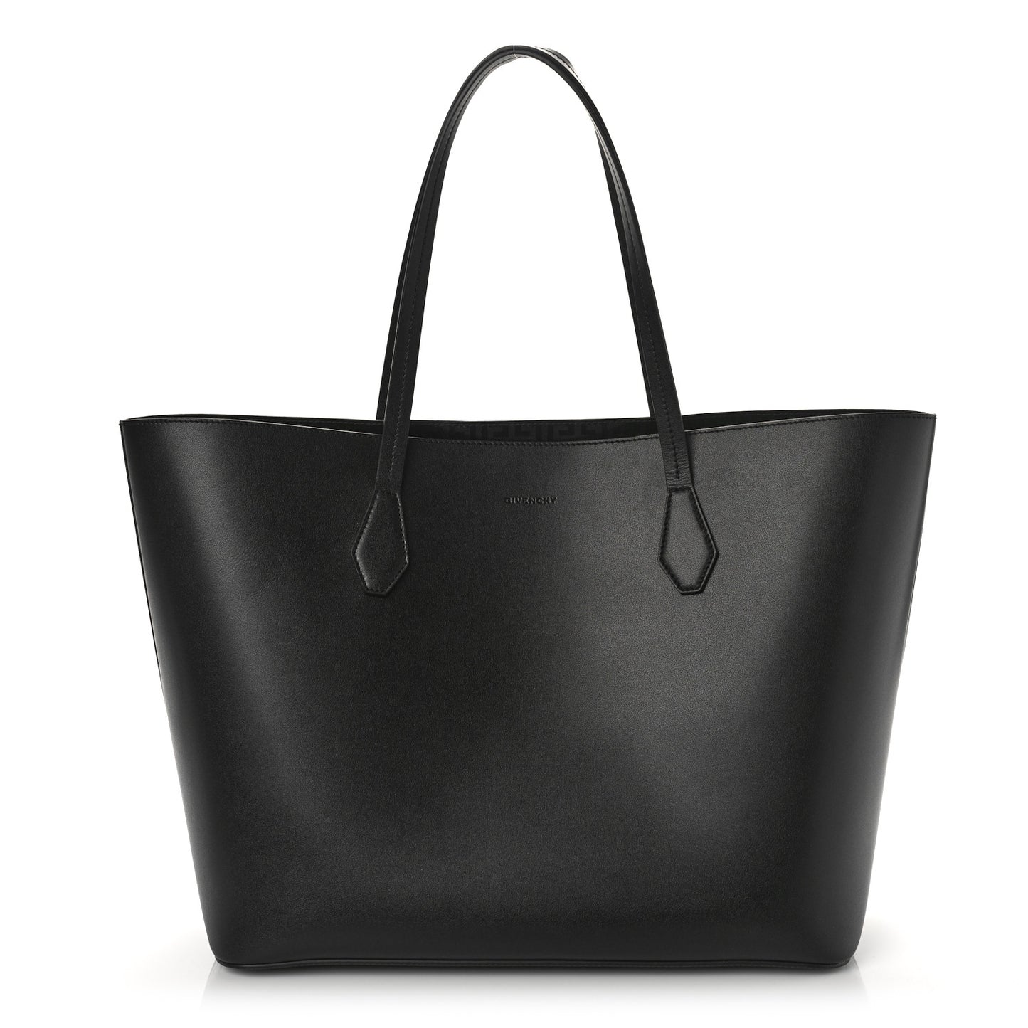 Smooth Calfskin Logo Tote Black