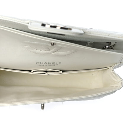 Chanel Caviar Quilted Medium Double Flap White 5 of 10
