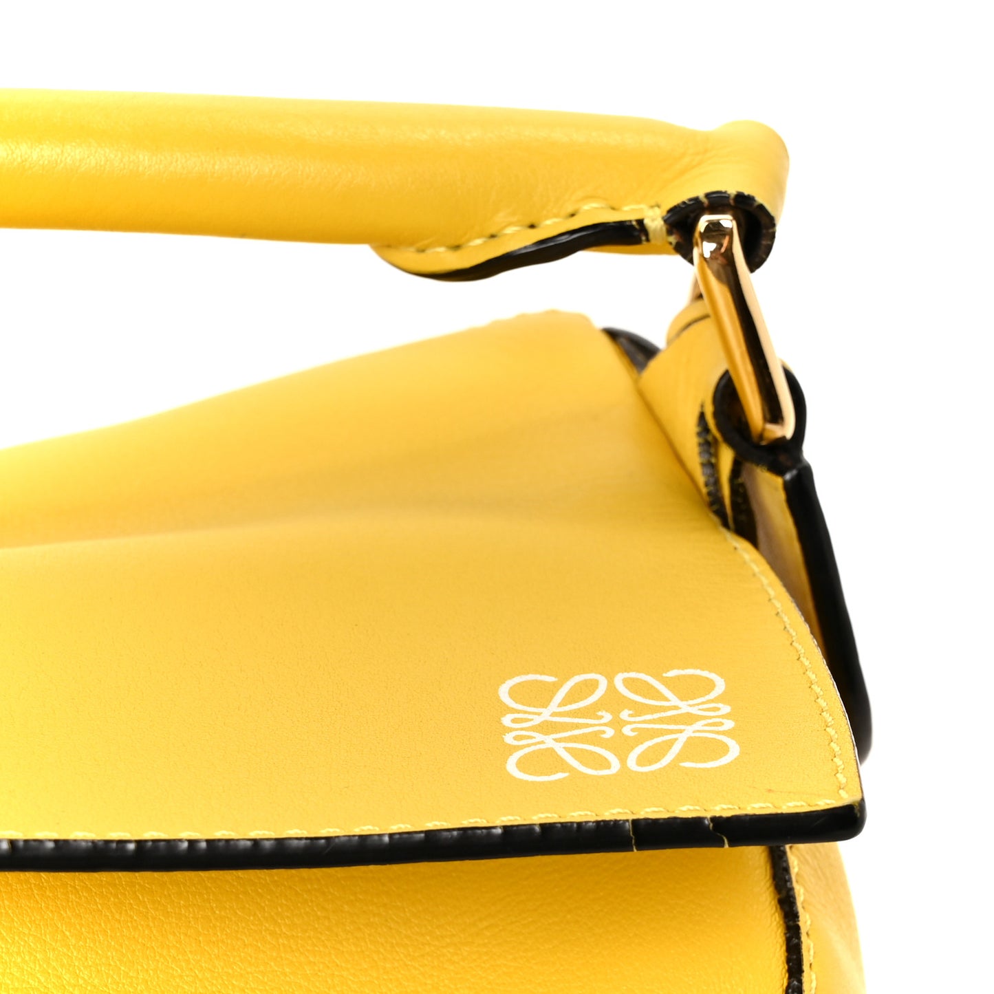 Calfskin Medium Puzzle Bag Yellow
