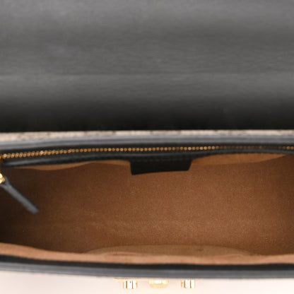 Gucci GG Supreme Monogram Calfskin Medium Padlock Shoulder Bag Beige Black Cuir 5 of 11