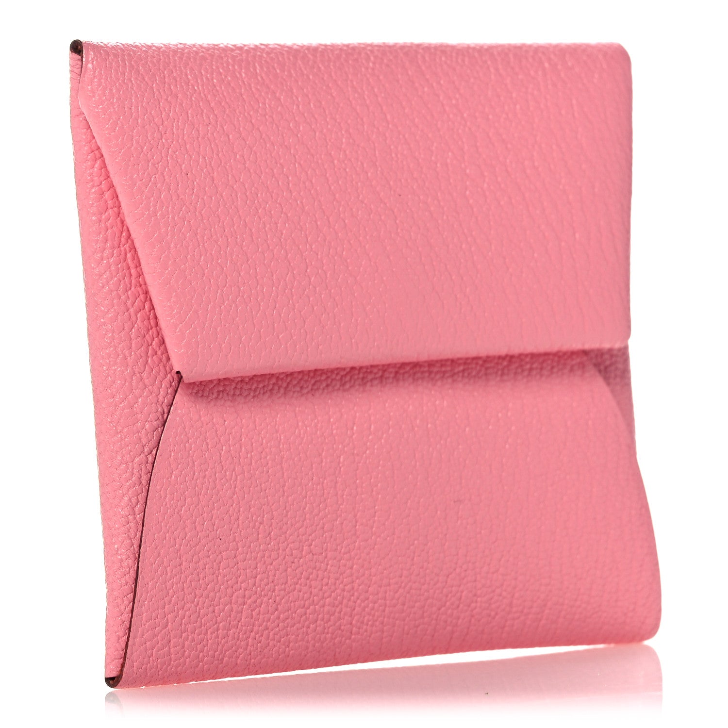 Hermes Chevre Mysore Verso Bastia Coin Purse Rose Confetti Brique 3 of 8