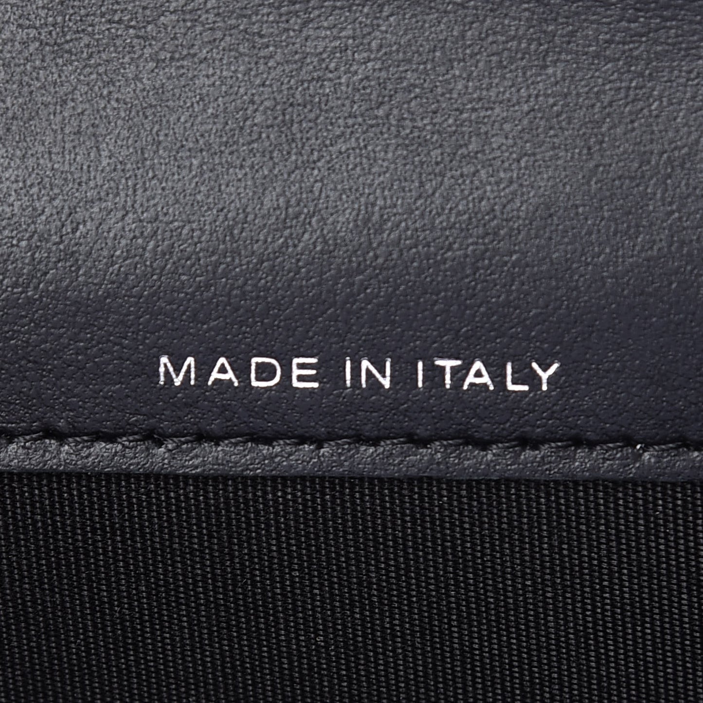 Goatskin Camellia Embossed Flap Card Holder Black