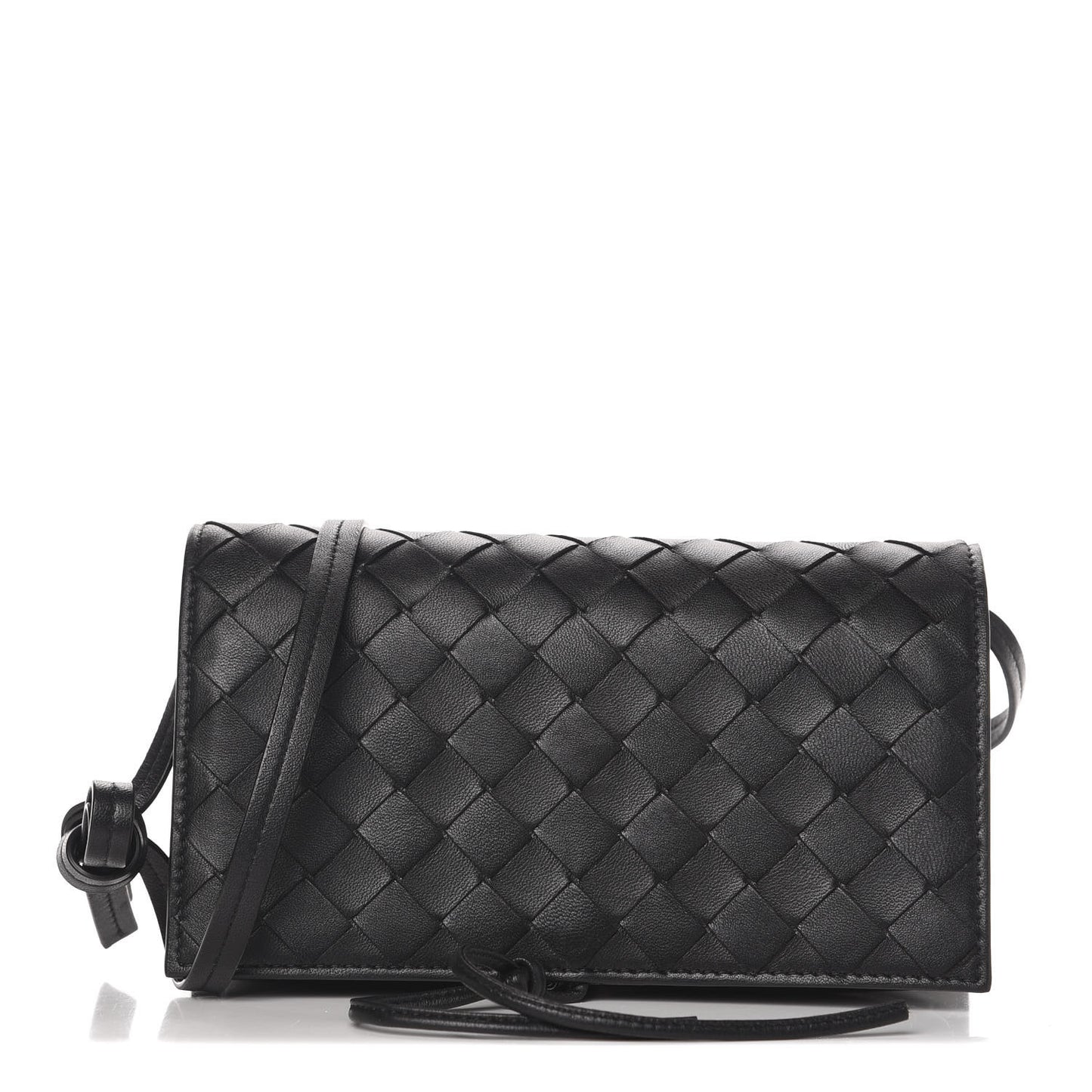 Nappa Intrecciato Crossbody Black