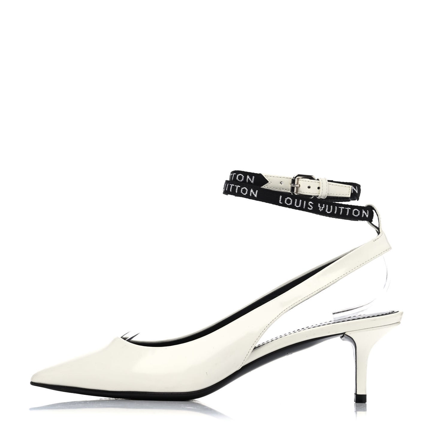 Patent Call Back Sling Back Pumps 38 White