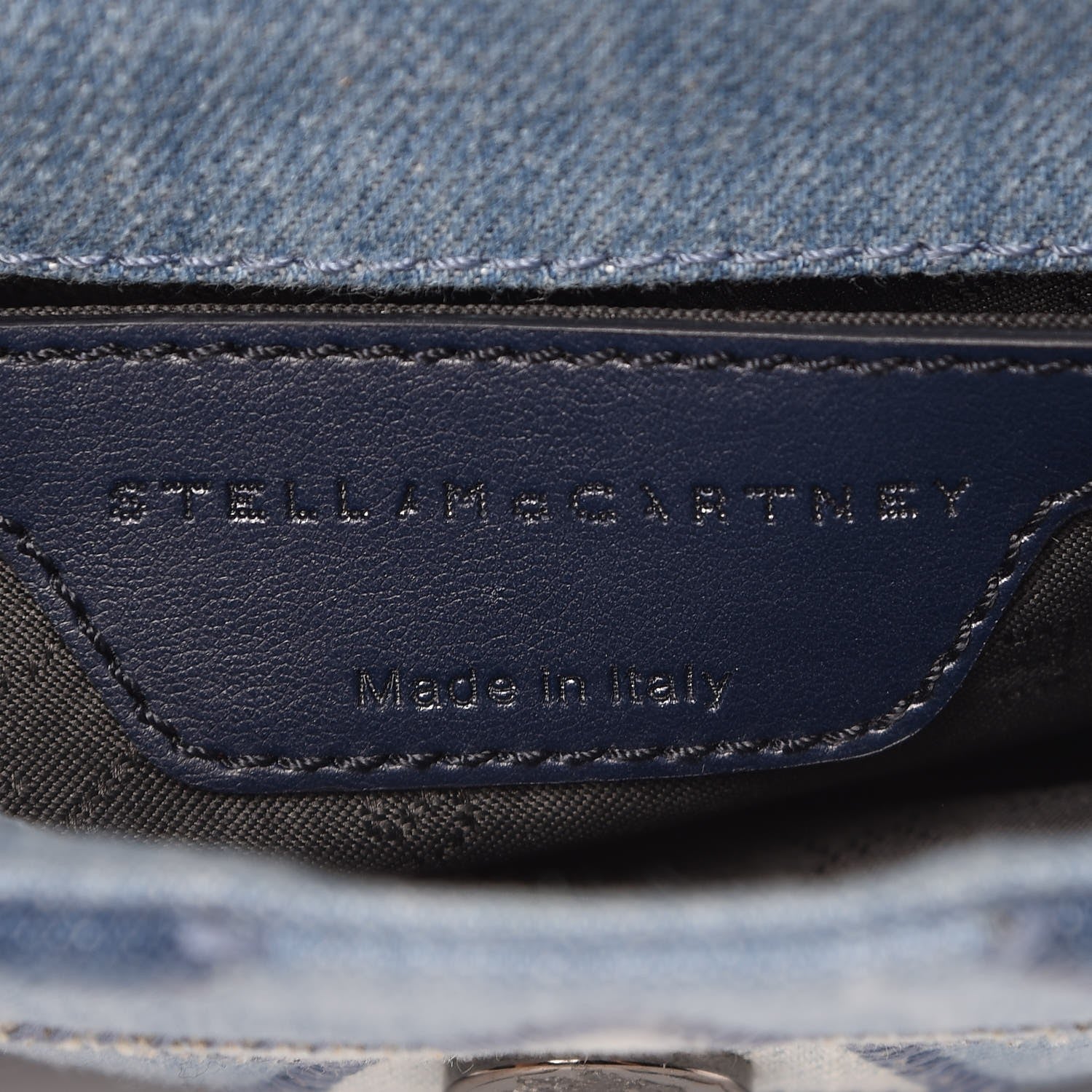Stella McCartney Eco Denim Star Quilted Crossbody Blue 6 of 7