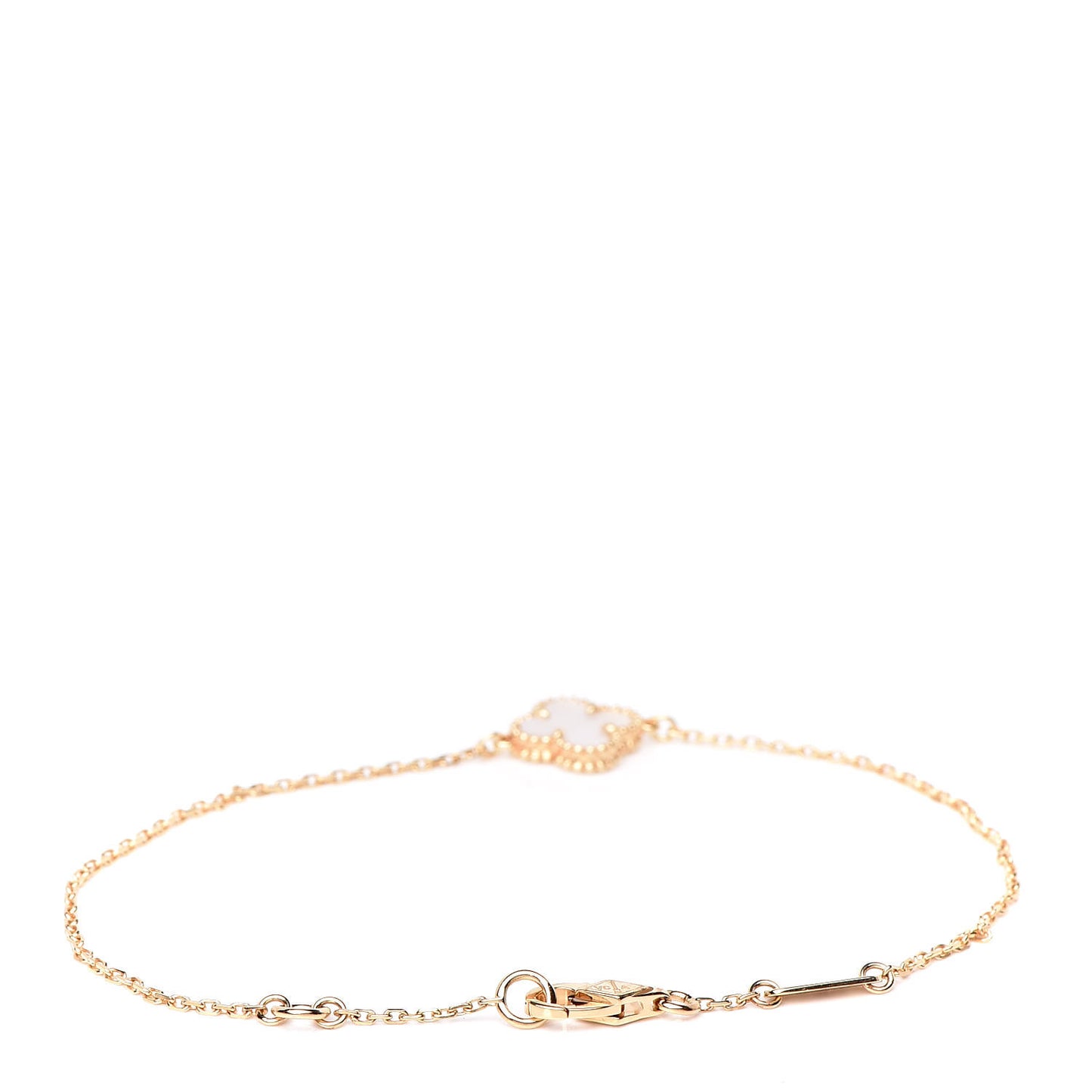 18K Yellow Gold Mother of Pearl Sweet Alhambra Bracelet