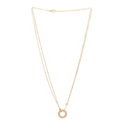 Cartier 18K Yellow Gold 2 Diamond LOVE Necklace 3 of 5