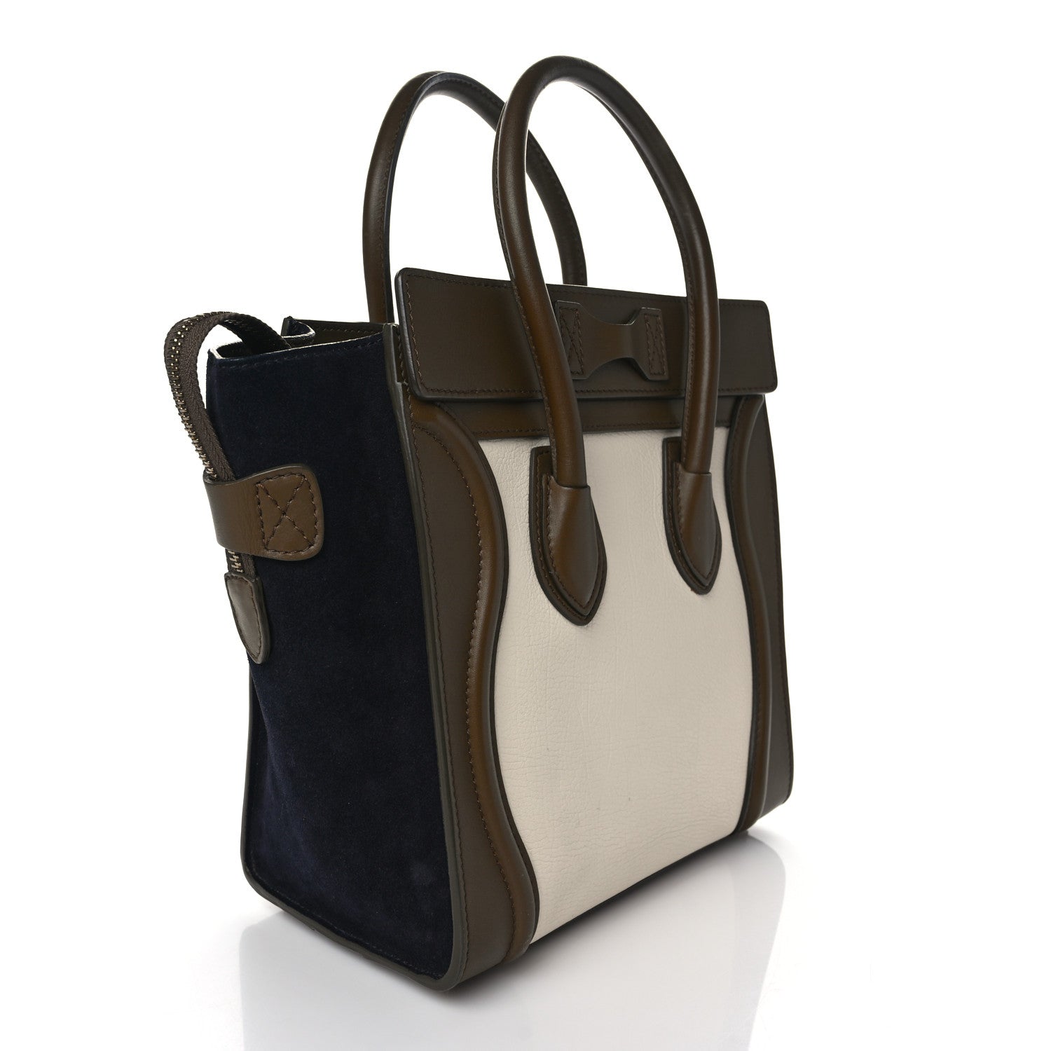 Celine Velluto Smooth Calfskin Suede Micro Tri-Color Luggage 3 of 9