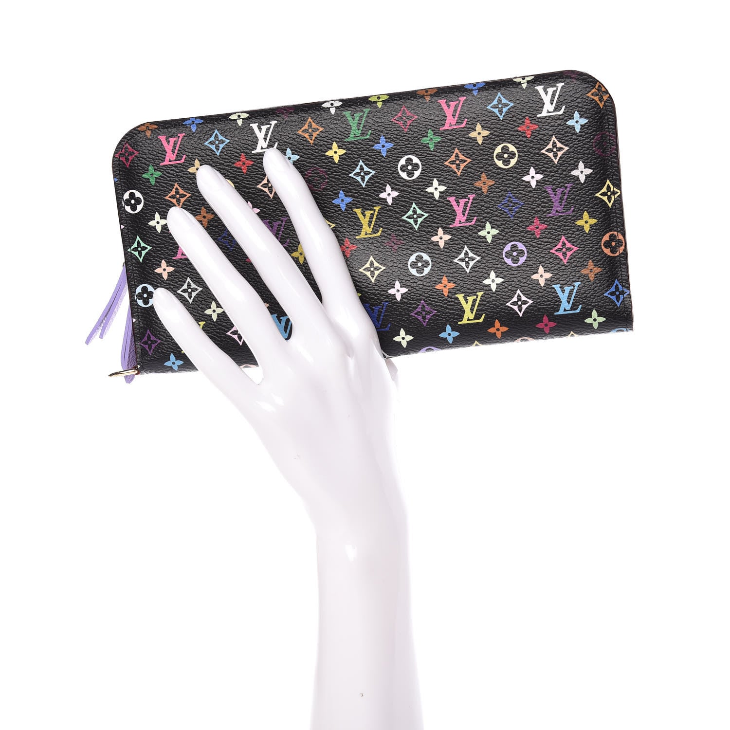 Louis Vuitton Monogram Multicolor Insolite Wallet Black Violet 2 of 10