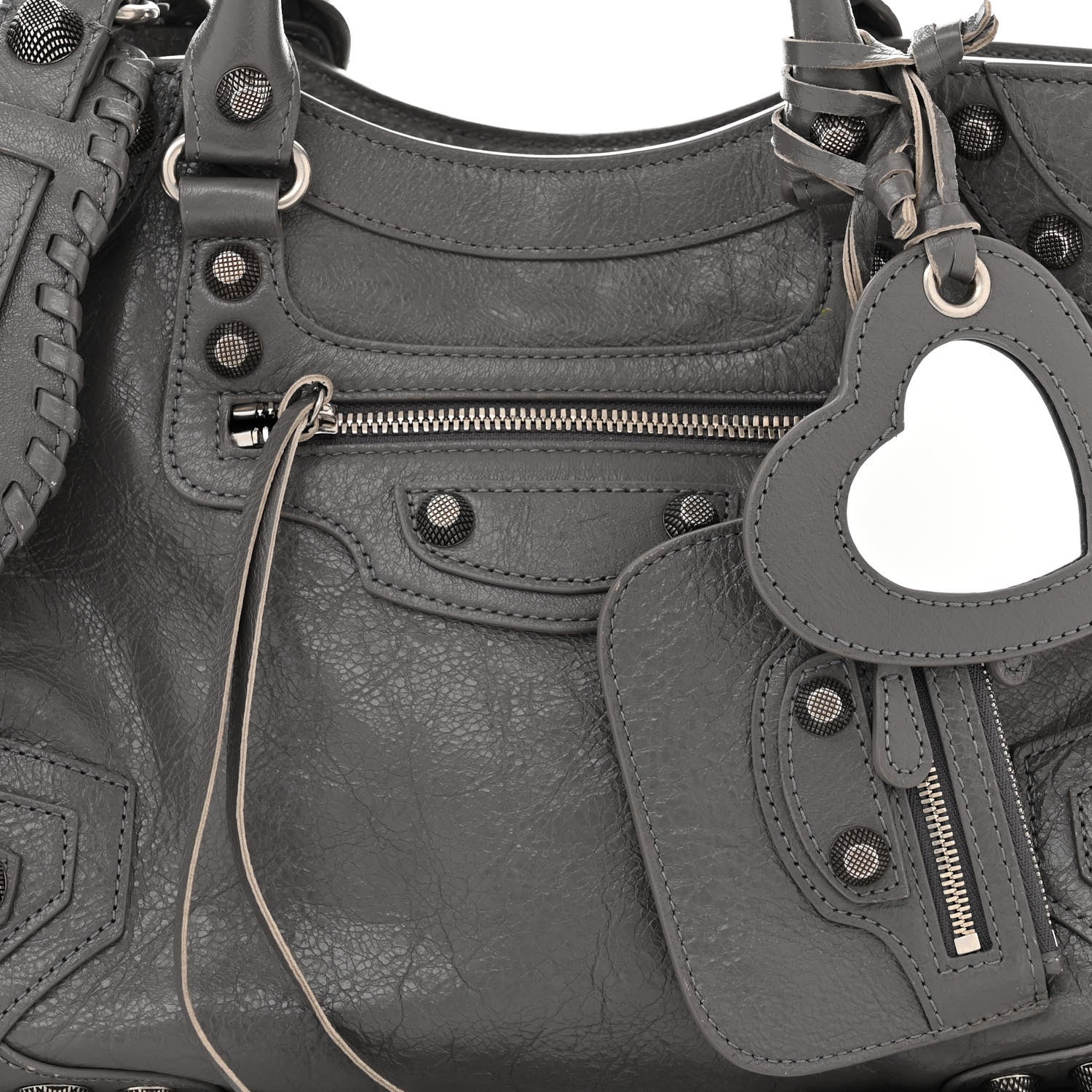 Balenciaga Agneau Arena Neo Cagole City Handbag Dark Grey 8 of 12