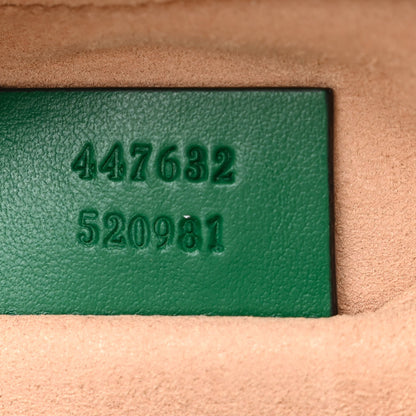 Gucci Calfskin Matelasse Small GG Marmont Chain Shoulder Bag Emerald Green 7 of 11