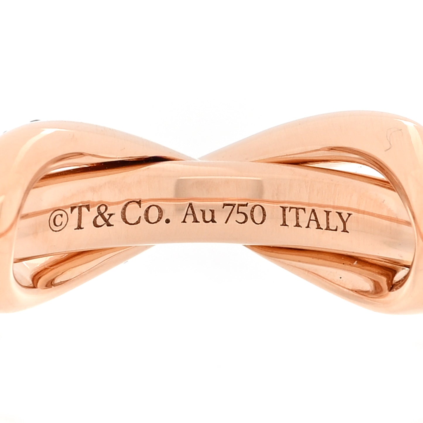 18K Rose Gold Diamond Infinity Ring 50 5.25