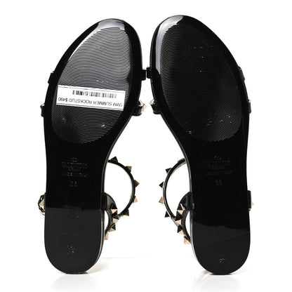 Valentino Garavani PVC Jelly Rockstud Caged Sandals 36 Black 14 of 22