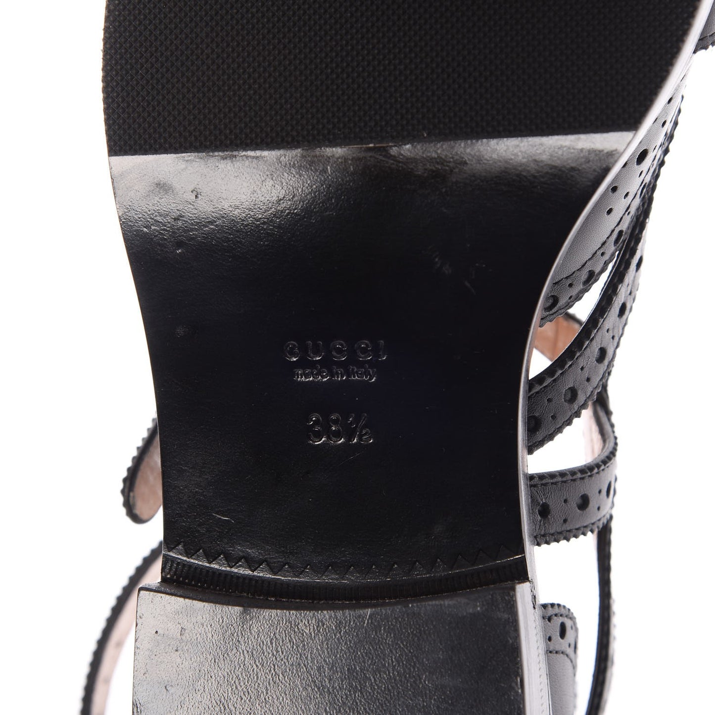 Calfskin Bee Embroidered Womens Queercore Brogue Wingtip Monk Strap Loafers 38.5 Black