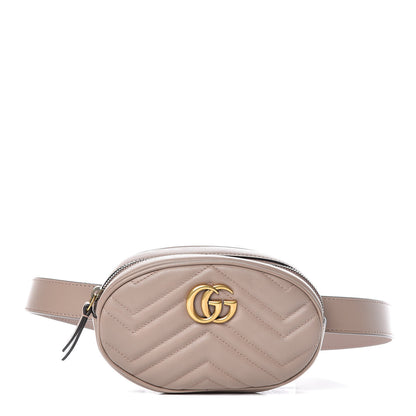 Gucci Calfskin Matelasse GG Marmont Belt Bag 85 34 Porcelain Rose 1 of 8
