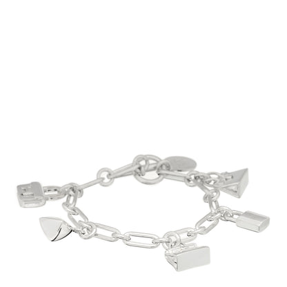 Hermes Sterling Silver Five Bags Amulette Charm Bracelet SH 1 of 5