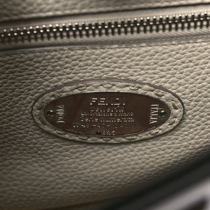 Fendi Cuoio Romano Selleria Bi-Color Medium Peekaboo Iconic Satchel Asfalto Latte 7 of 10