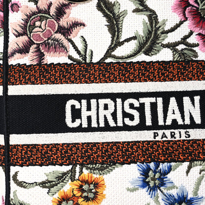 Christian Dior Canvas Embroidered Medium Lady D-Lite Ecru Multicolor 8 of 18