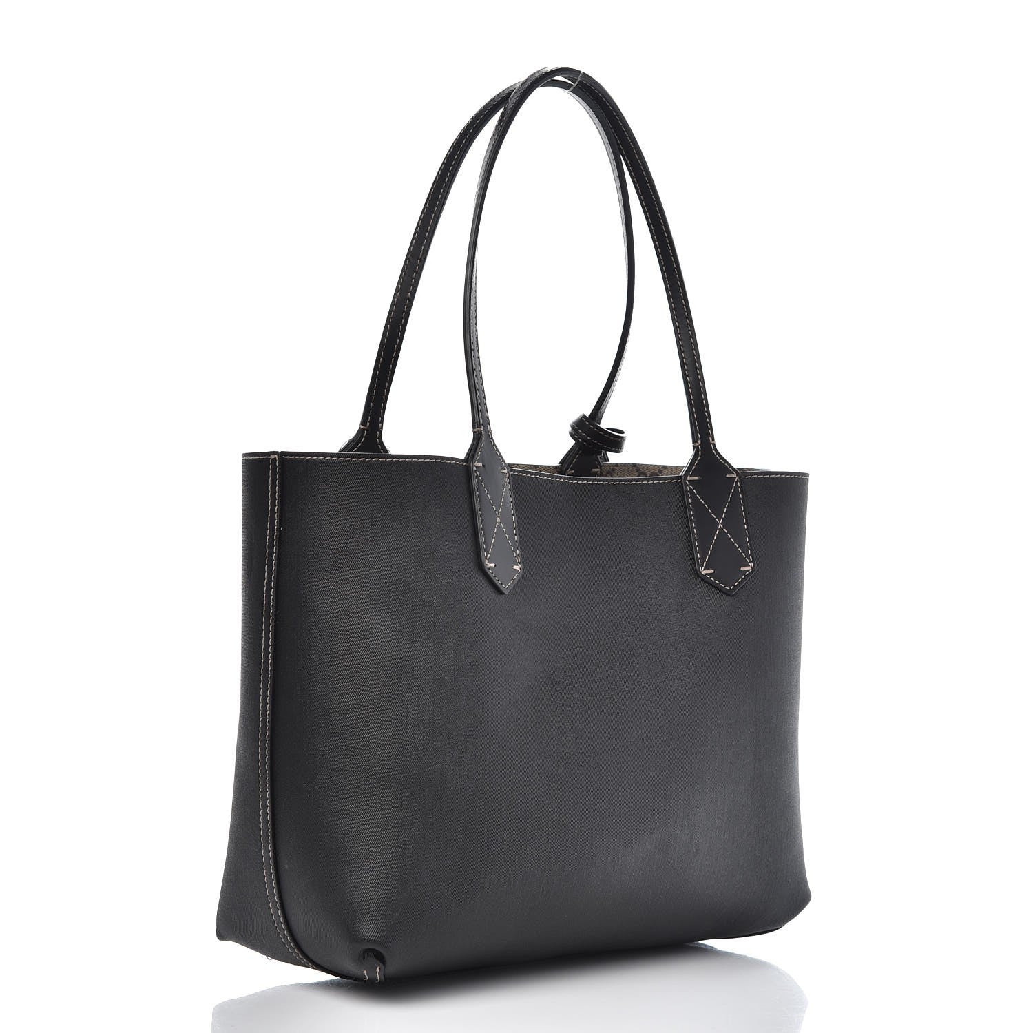 Gucci GG Supreme Monogram Small Reversible Tote Beige Black 5 of 10
