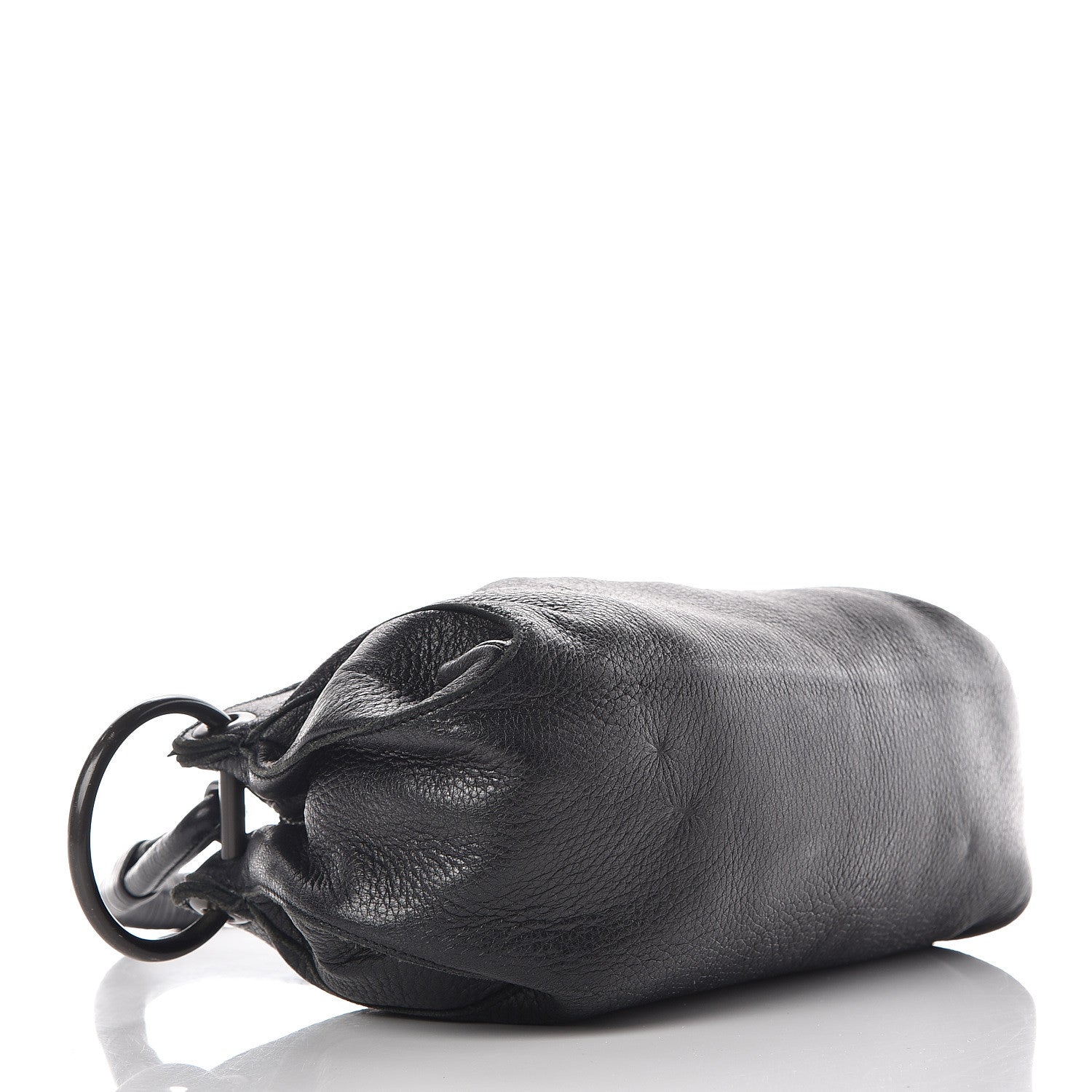 Bottega Veneta Cervo Deerskin Ring Shoulder Bag Black 4 of 12