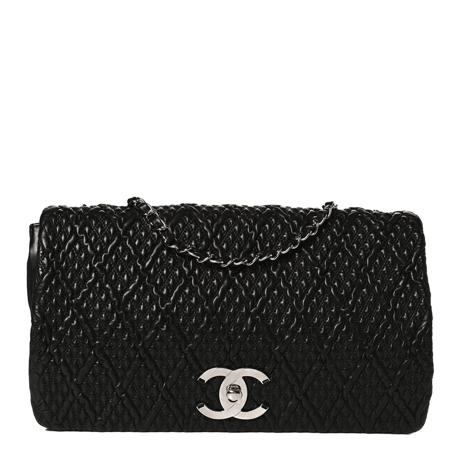 Chanel Lambskin Astrakan Single Flap Black 1 of 14