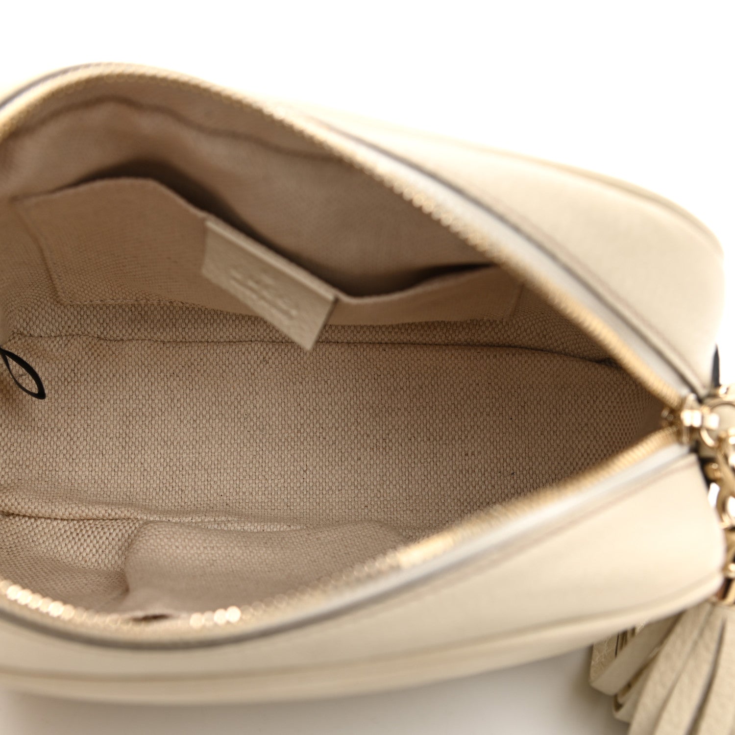 Gucci Pebbled Calfskin Small Soho Disco Bag Off White 5 of 11