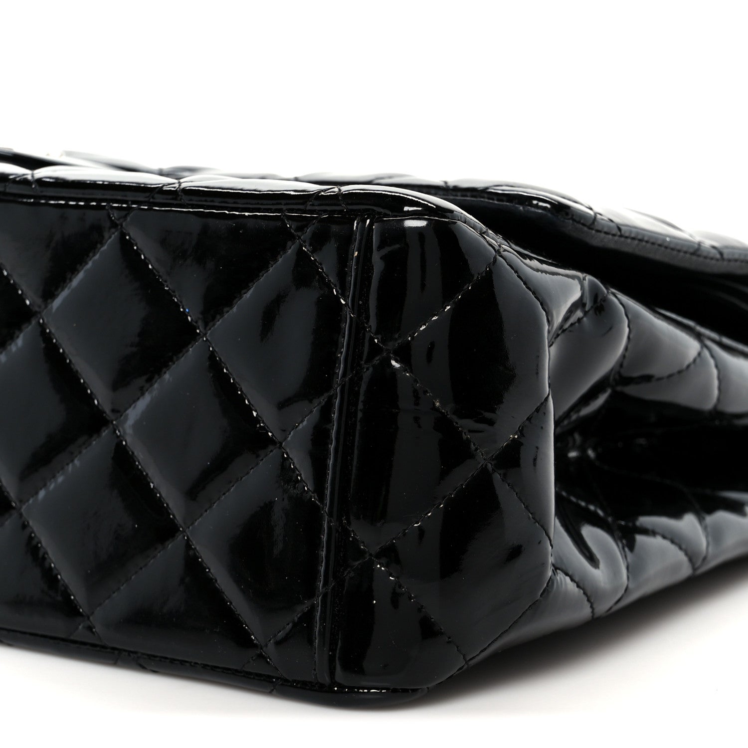 Chanel Patent Quilted Maxi Double Flap Black 11 of 11