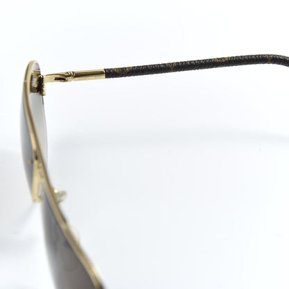 Louis Vuitton Monogram Petite Viola Pilote Aviator Sunglasses Z0571U Brown 5 of 8