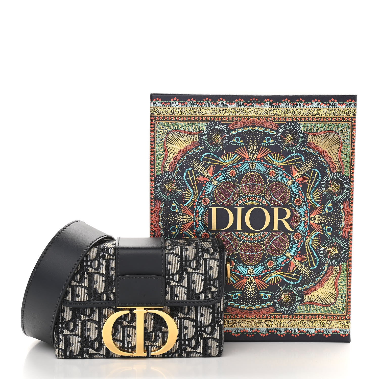 Christian Dior Oblique 30 Montaigne Box Bag Blue 10 of 10