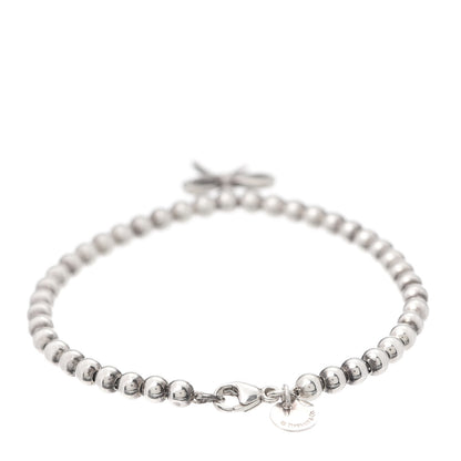 Tiffany Sterling Silver 4mm Bow Bead Bracelet 3 of 6