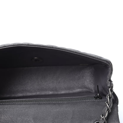 Chanel Iridescent Calfskin Quilted Mini Rectangular Flap Charcoal Grey 4 of 9
