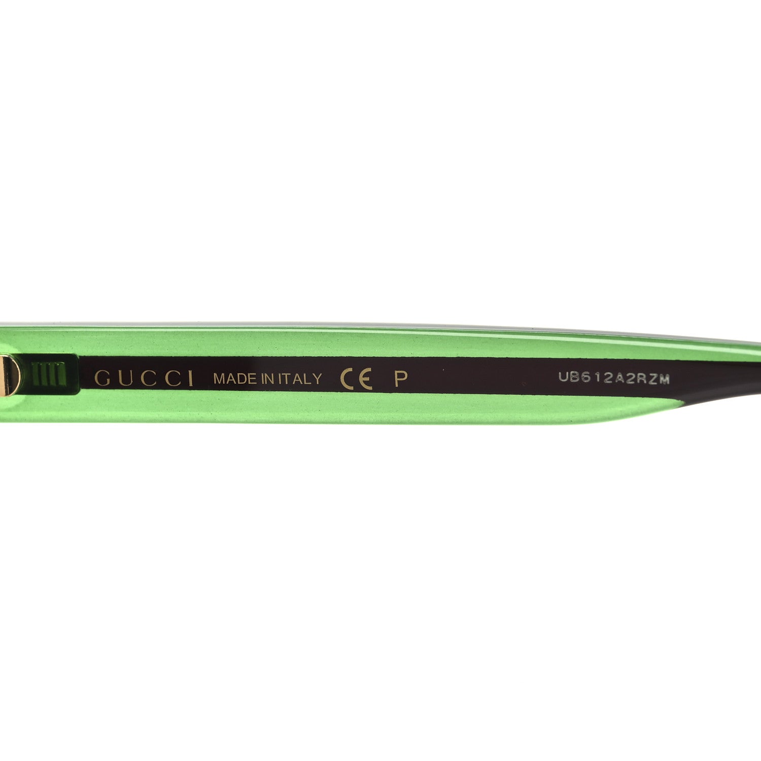 Gucci Acetate Web Sunglasses GG 0003S Black Green 5 of 7