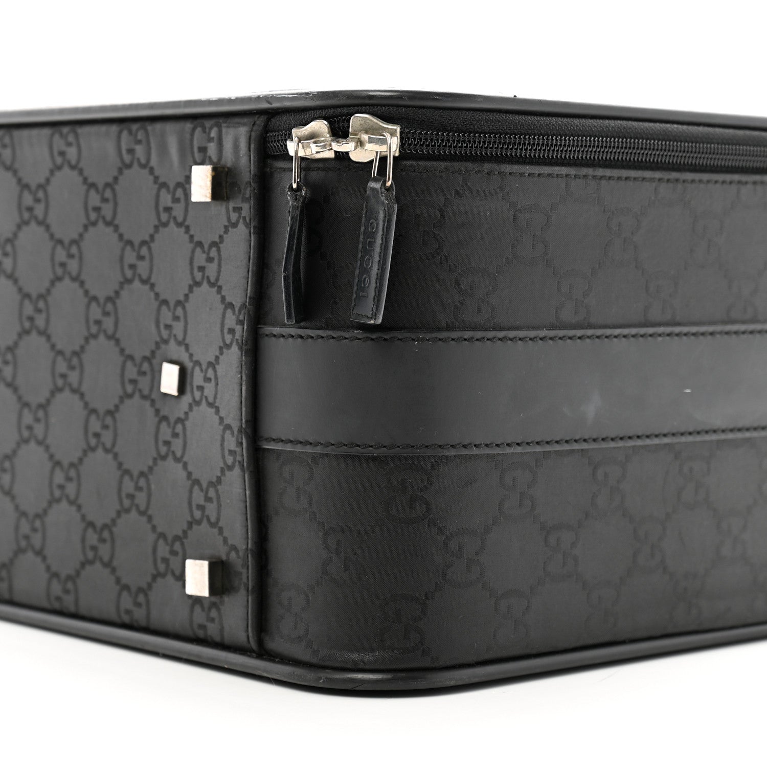 Gucci Nylon Monogram Suitcase Black 9 of 14