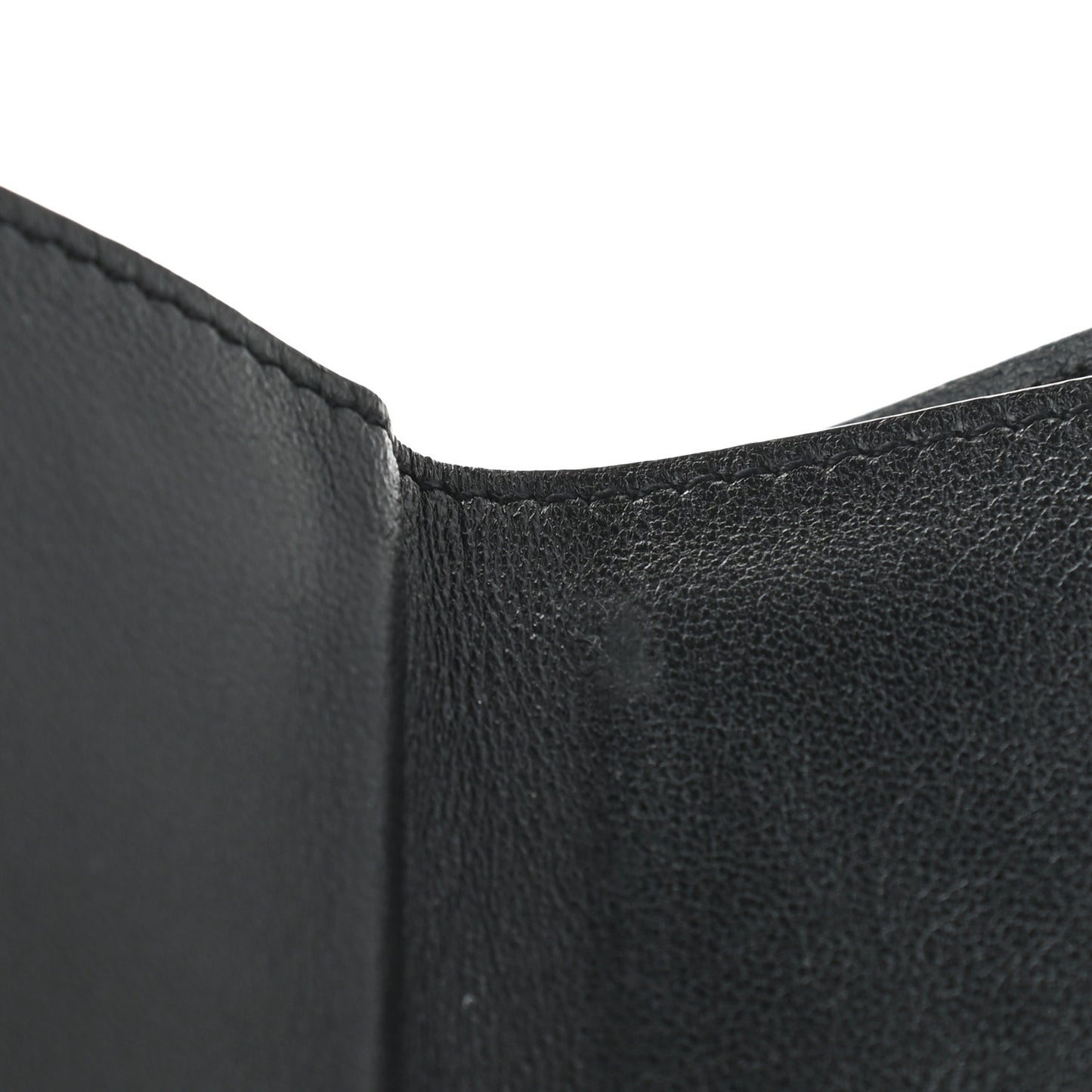 Lambskin Y Quilted Monogram Loulou Tiny Wallet Black
