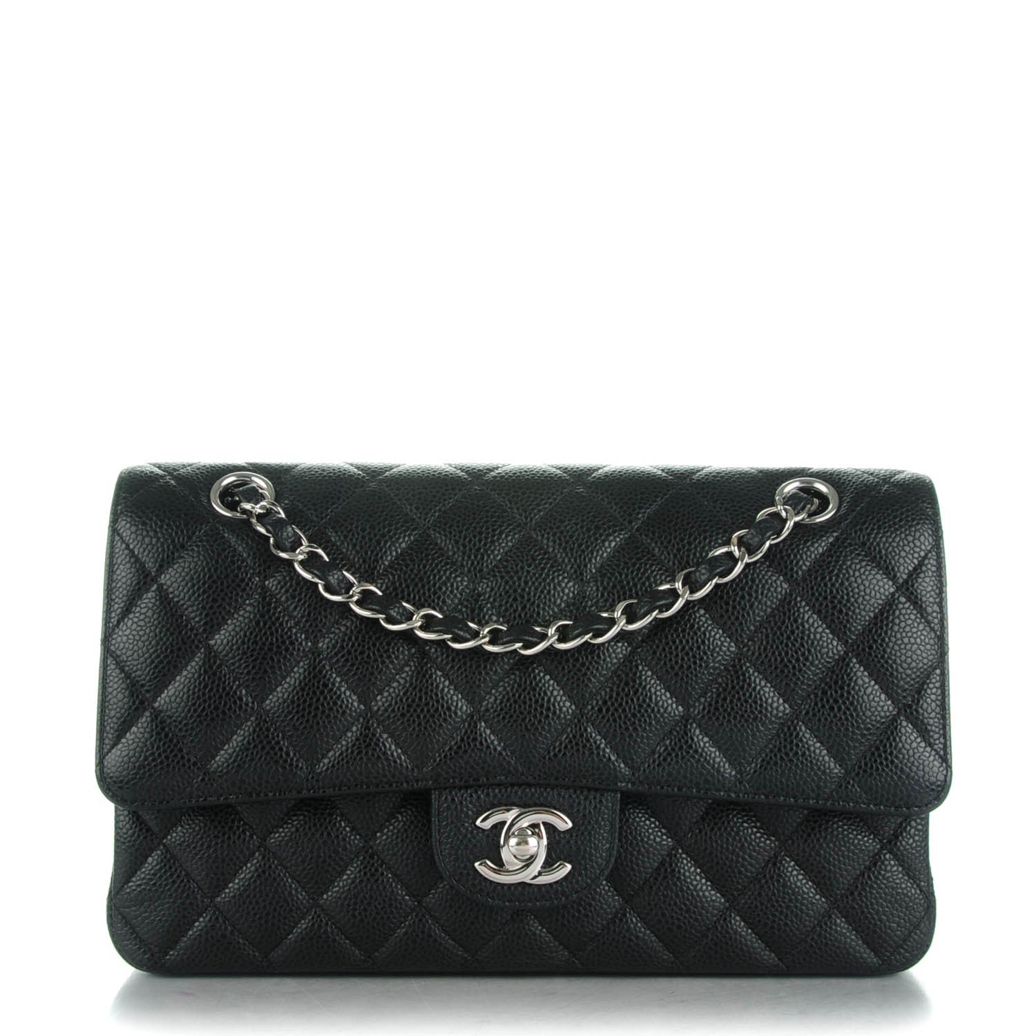 Chanel Caviar Quilted Medium Double Flap Black 1 of 8
