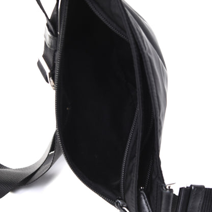 Prada Nylon Vela Flat Messenger Bag Black 4 of 5