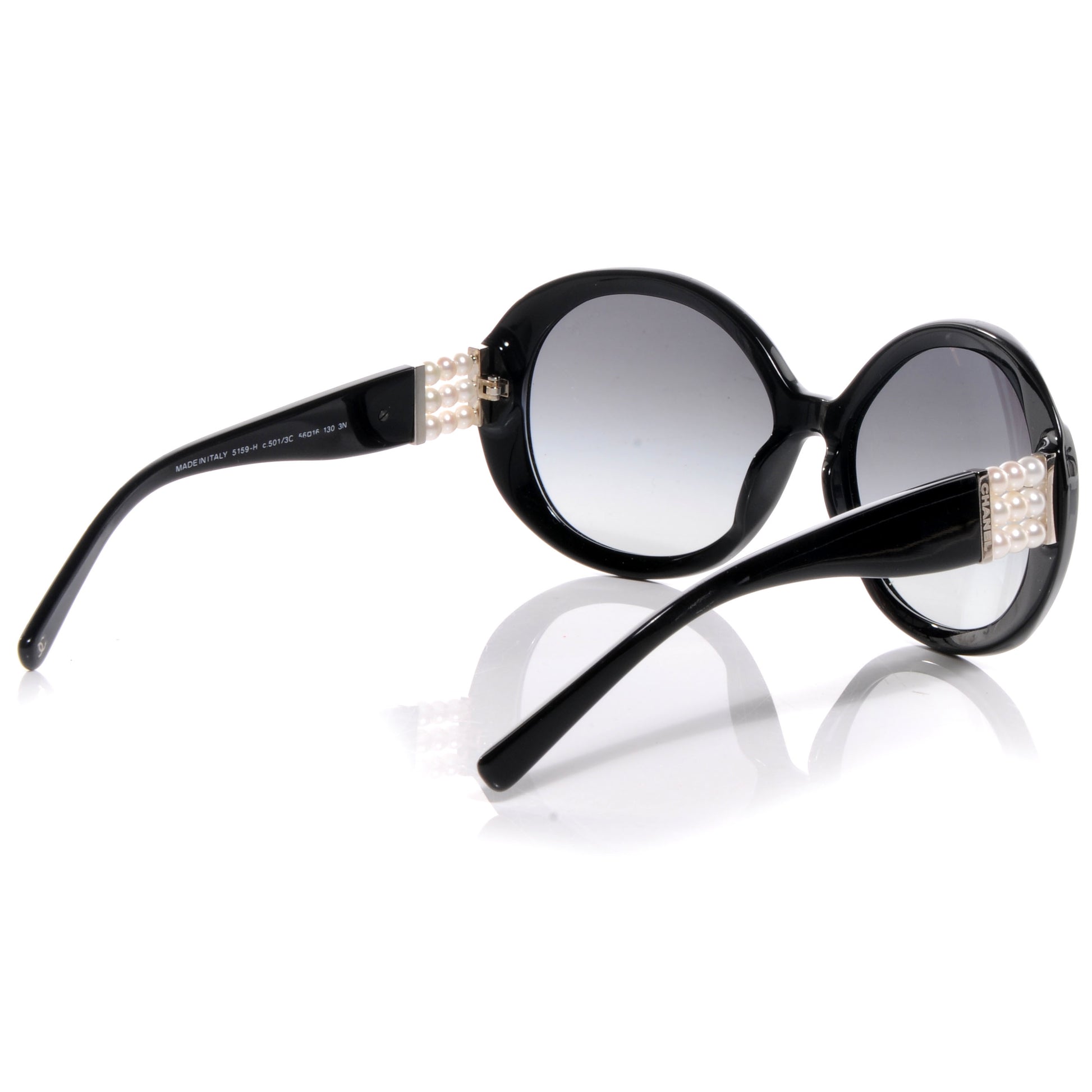 Chanel Perle Pearl Sunglasses 5159-H Black 2 of 4