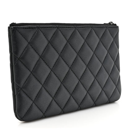 Chanel Pearly Lambskin Quilted Cosmetic Case So Black 3 of 7
