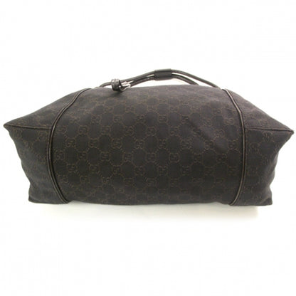 Gucci Canvas Monogram Shoulder Bag Brown 4 of 10